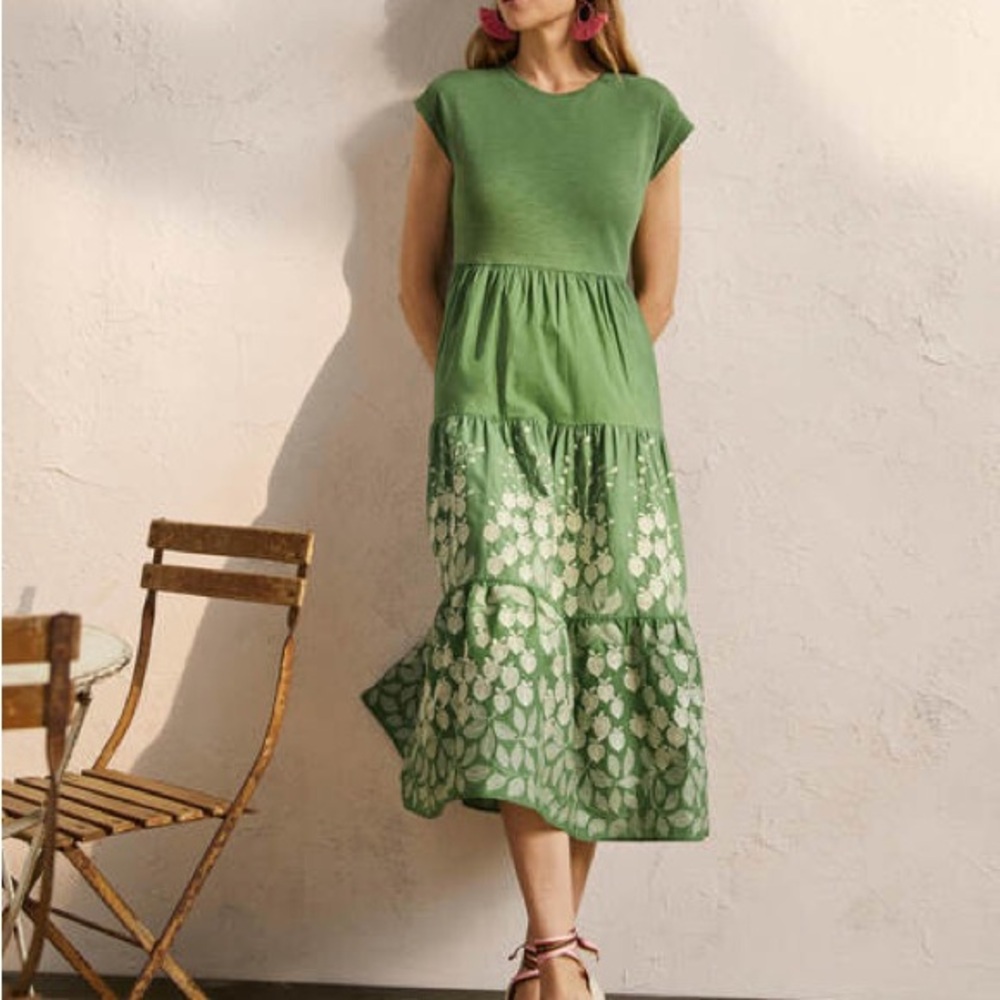 Boden Green Dress NWT